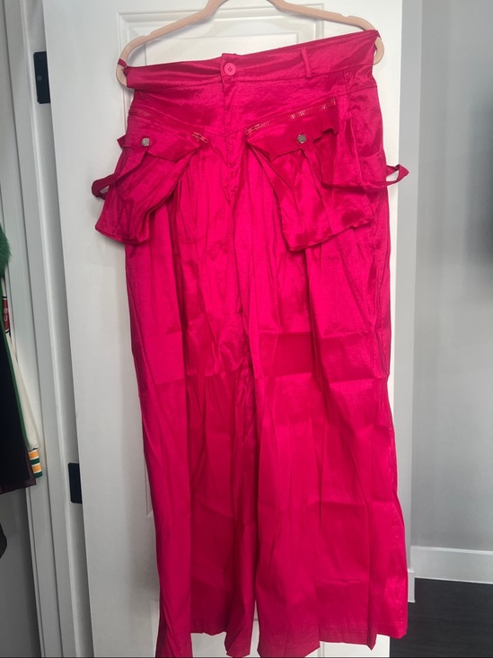 Pants - Hot Pink Cargo Wide-Leg Pants. Worn 1 time​
